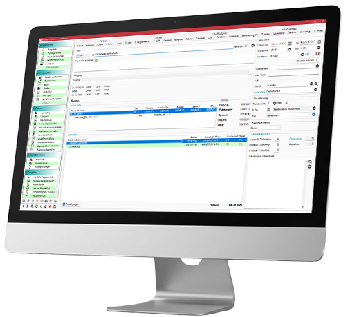 Monitor mit geöffneter KuferSQL-Anwendung